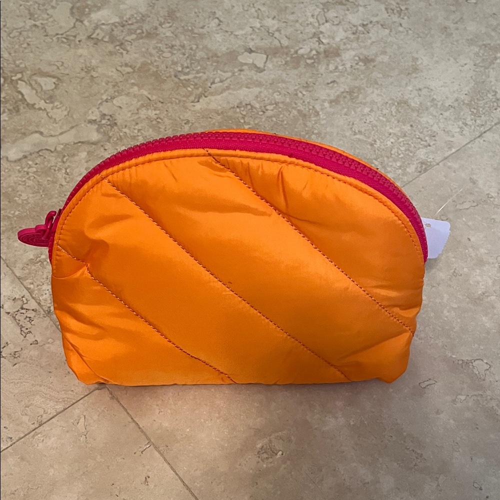 NWT! Bath & Body Works Vibrant Orange Cosmetic Bag